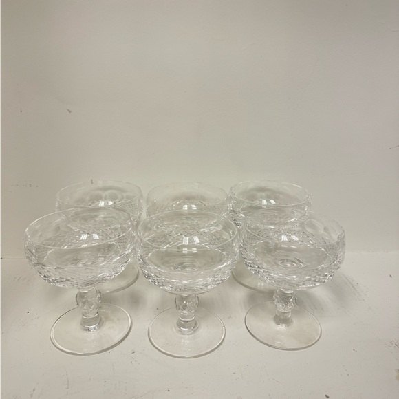 Waterford Crystal Colleen Short Stem Champagne Sherbet Goblets Glasses